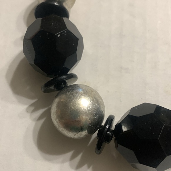 Black & Silver Chunky Statement necklace - Picture 2 of 5